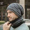 Men's Fashion Casual Fleece Thickened Warm Knitted Hat