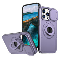 Phone Case Sliding Window Magnetic Ring Rotating Bracket