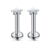 Special-shaped Stainless Steel Lip Nail Zircon Heart-shaped Piercing Jewelry