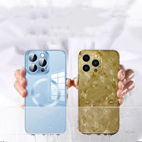 Electroplating Magnetic Mobile Phone Case Comes With Lens Film