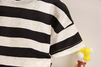 Boys' Summer Fashion Casual Striped Short Sleeve Suit