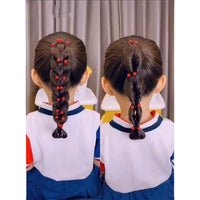 Baby Red Bead Hair Tie