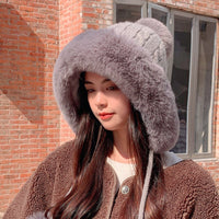 New Winter Knitted Woolen Hat With Cashmere To Keep Warm