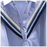 Women's Loose Casual Knitted Ruffle-Trim Shirt