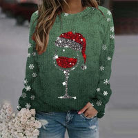Thick Needle Digital Printing Men's Round Neck Sweater
