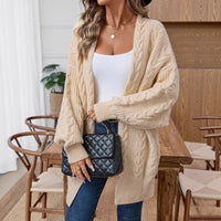Retro Fashion Thick Loose Cable-knit Sweater
