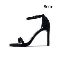 Women's Stiletto Heel Sandals With Buckle Strap