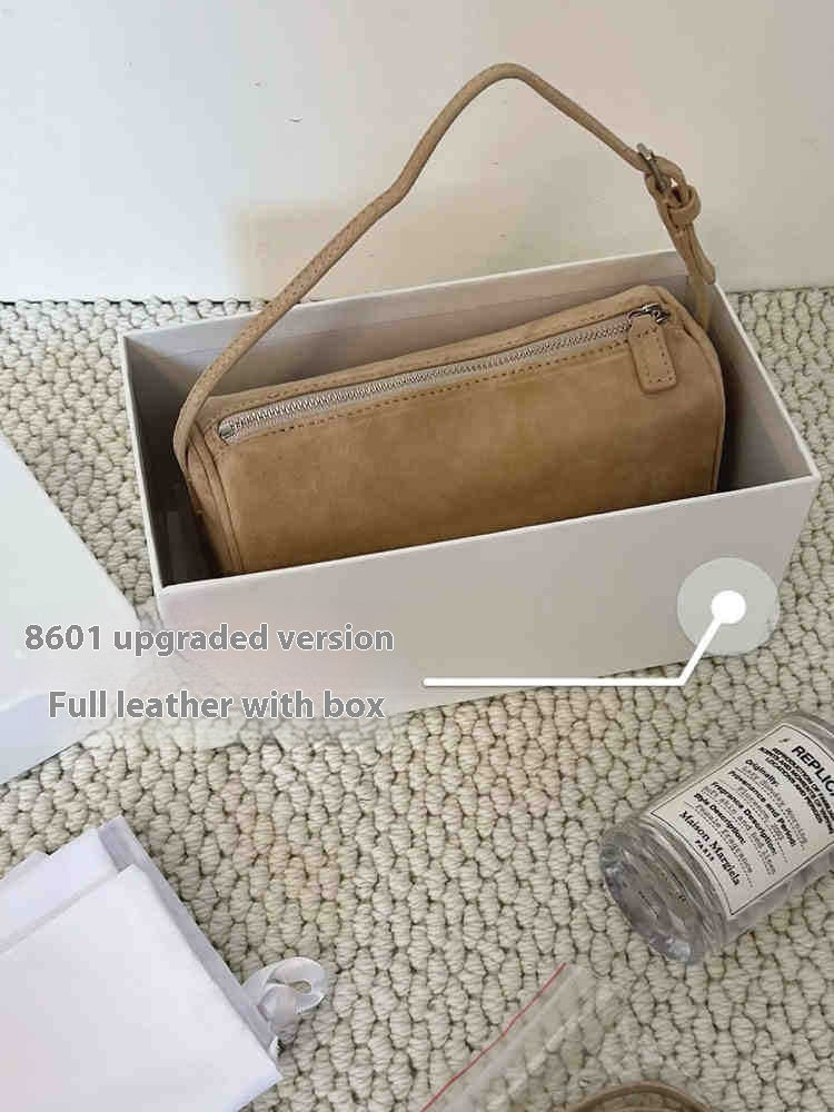 Retro 90s Suede Pencil Holder Bag Autumn And Winter High Sense