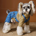 Dog Clothes Autumn And Winter Teddy Schnauzer Bichon Fleece-lined Thickened Handsome Jeans