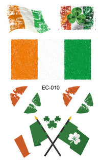 Tattoo Sticker Paper Irish Festival Flag Children Face Pasters Tattoo Sticker