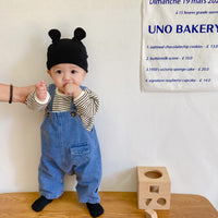 Clothes For Babies Children's Denim Suspender Pants Suit