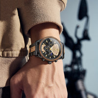 Mens Quartz Watch With Calendar Six Hands