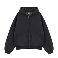 Velvet Padded Hooded Sweatshirt Casual Jacket For Men