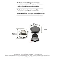 Leather Luggage Zinc Alloy Die Casting Duck Tongue Lock