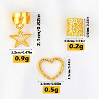 Gold Plated XINGX Pendant Connecting Heart Hair Ring