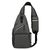 Mens Casual Simple Solid-color Shoulder Bag