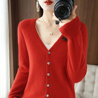 Spring And Summer New V-neck Cardigan Loose Plus Size Women's Clothing