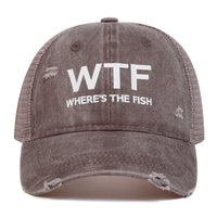 Couple's Letter Embroidered Washed Mesh Baseball Cap