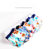 Summer Mid-waist Cartoon Printed Breathable Cute Panties Men's Boxer Briefs