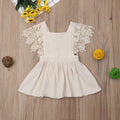 Summer Girls' Lace Solid Color Strap Suspender Skirt