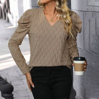 Casual Solid-Color Long-Sleeve Elegant Top For Women