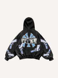 Fashion Casual Printed Polyester Sweater