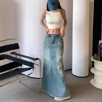 Women's Fashion Denim Skirt Slimming Sheath