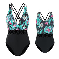 Women's Printed One Piece Bikini Parent-child