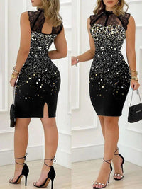 Sexy Lace And Diamond-encrusted Hip Dresses Waistless
