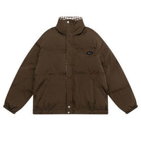 Women's Chessboard Plaid Cotton-padded Coat Winter Retro