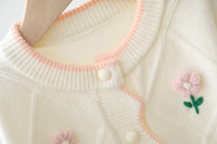 Girls' Fashion Personality Sweater Flower Cardigan