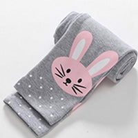 Spring And Autumn Little Girl Bottoming Zipper Pants For Outer Wear