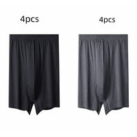 Men's High-waisted Pure Cotton Plus Size Loose Deep-crotch Cotton Breathable Boxer Shorts
