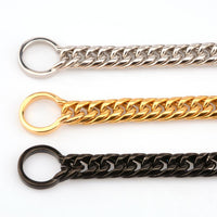 Stainless Steel Titanium Dog Leash Bulldog Pitbull Collar