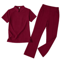 Surgical Scrubs With A Turn-down Collar And Surgical Trousers
