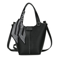 Western-style Bucket Bag With Silk Scarf For Women