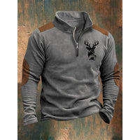 Men's Casual StandUp Collar Half Zip Pullover Sweater