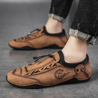 Men's Hand-stitched Casual Shoes Low-top Flats