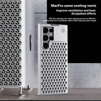 Spring Fastener Magnetic Suction Aluminum Alloy Heat Dissipation S24ultra Phone Case