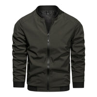 Casual Fashion Slim Men's Solid Color Stand Collar Coat