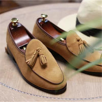 Fashion Retro British Beanie Shoes Men's Tassel Slip-on