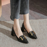 Chunky Heel High-heel Commuter Shallow Shoes