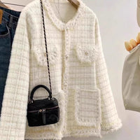 New French-style Chic Knit In Faux Mink Velvet For Spring And Autumn