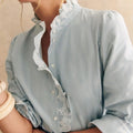 Shiying Single Row Multi-buckle Shirt For Women