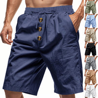 Linen Summer American-style Shorts Beach Casual Loose Straight Men