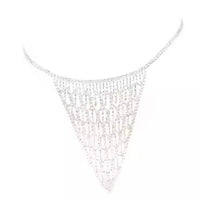 Fashion Mesh Body Chain Set Shiny Rhinestones