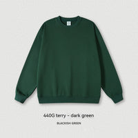 Men's Fashion Loose Solid Color Terry Round Neck Sweater