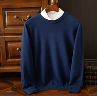 Round Neck Pullover Bottoming Shirt Casual Business Loose Long Sleeve Sweater