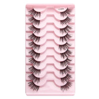 Flat Half False Eyelashes Sheer Root Women's Team Internet Hot Anchor Eye Beauty Japanese Natural Thick Eyelash