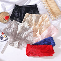 Women's Mid-High Waist Lace Underwear Plus Size